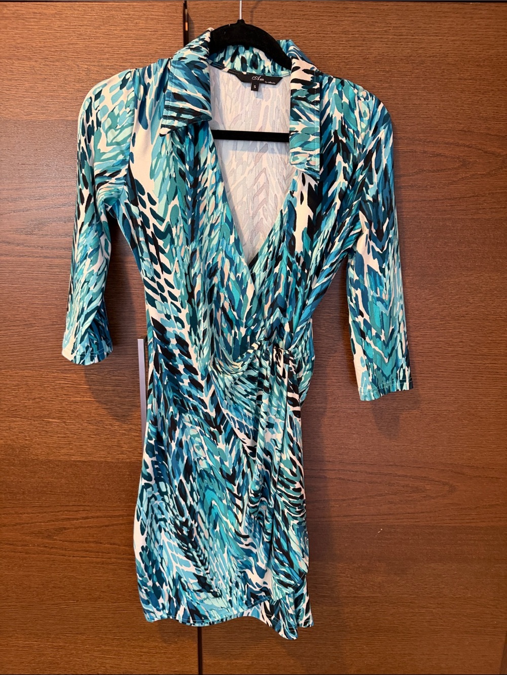 Abercrombie & Fitch Teal, Aqua & White Patterned Swim Cover-Up